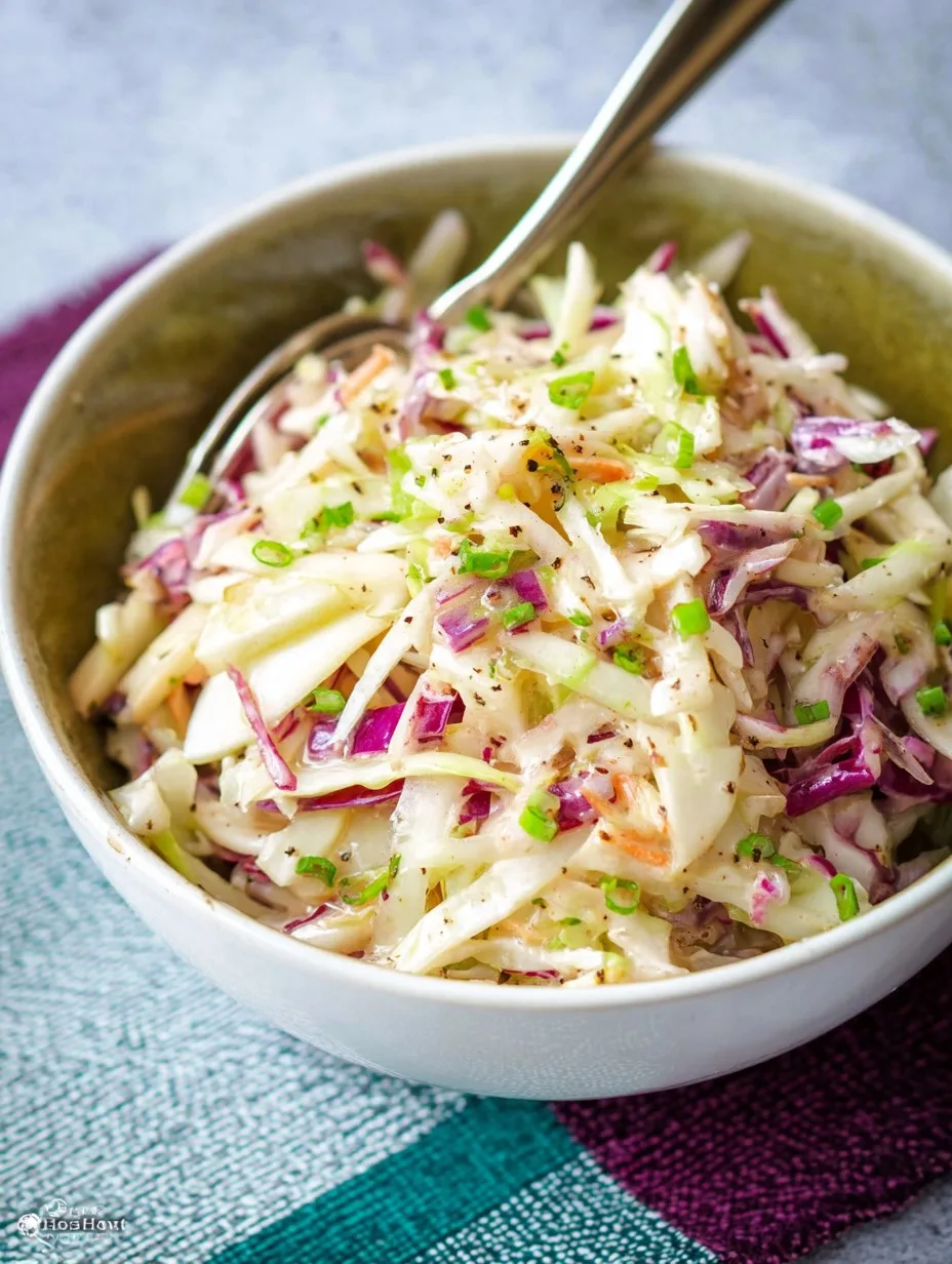Sweet and Tangy Apple Coleslaw Salad (Gluten-Free)