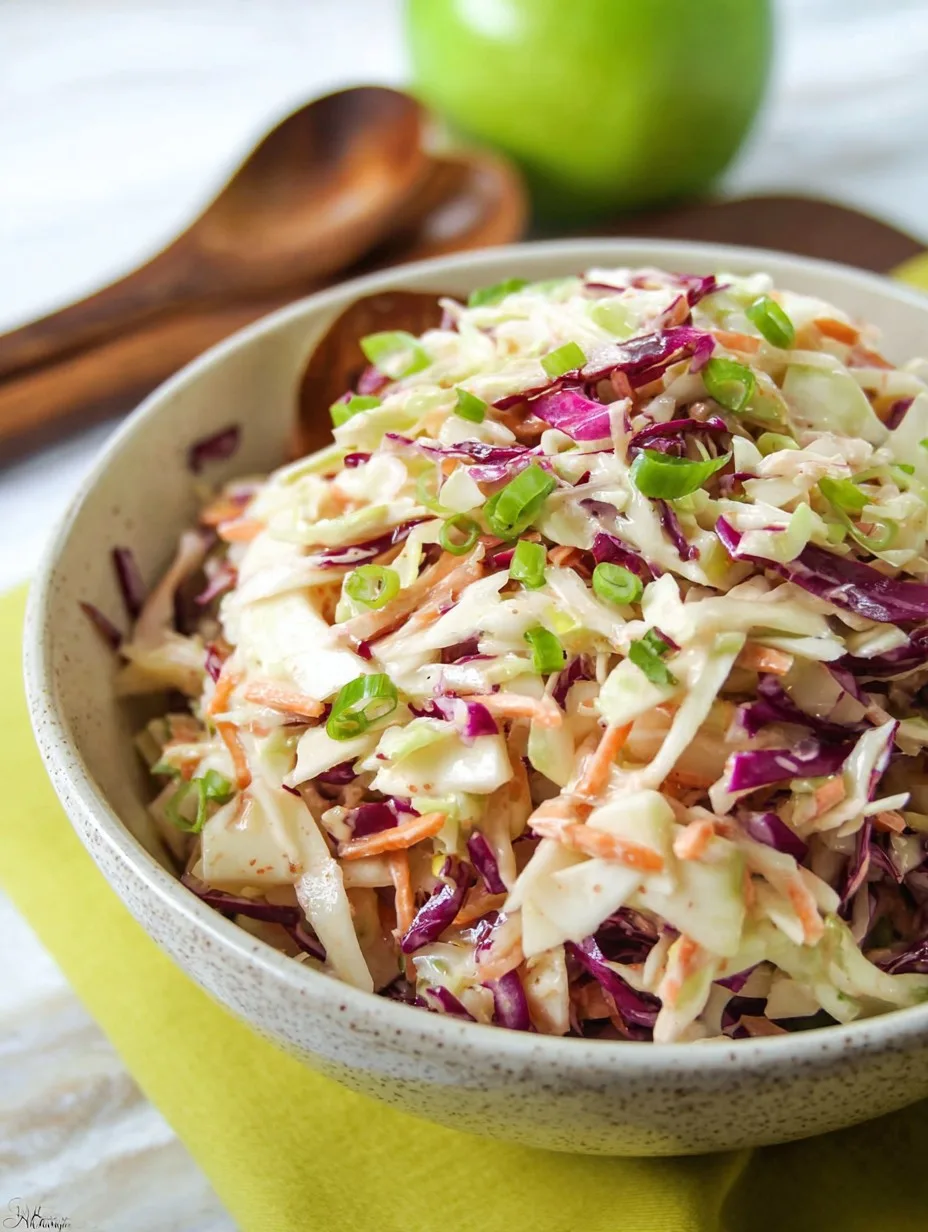 Sweet and Tangy Apple Coleslaw Salad (Gluten-Free)