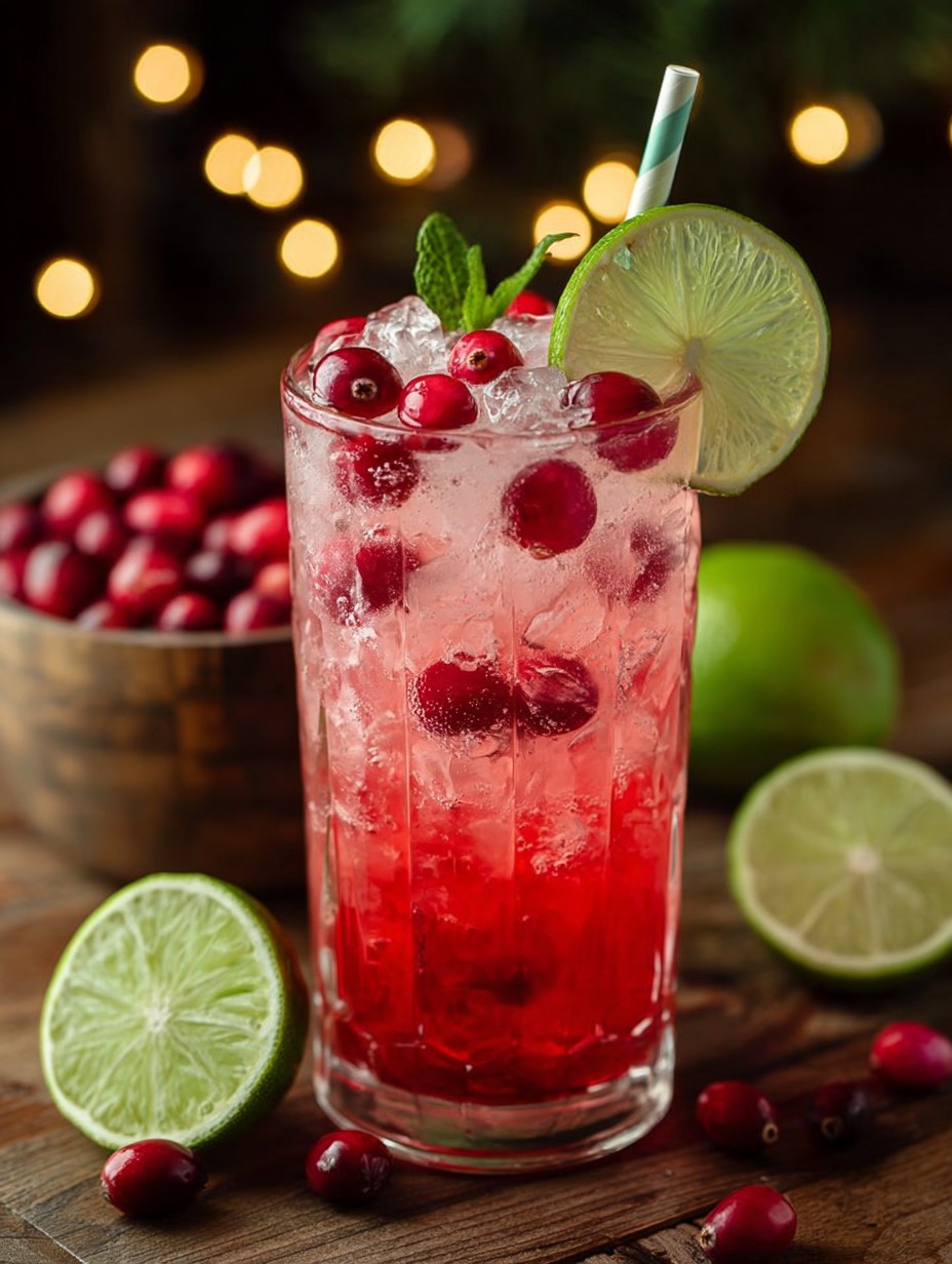 Vanilla Cranberry Crush Mocktail Recipe