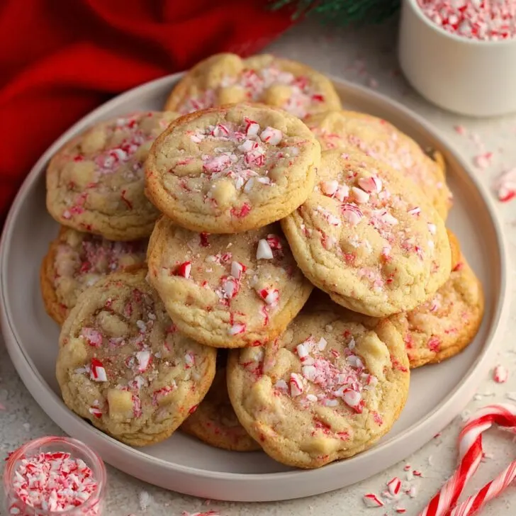 White Chocolate Candy Cane Cookies: Festive Family Fave