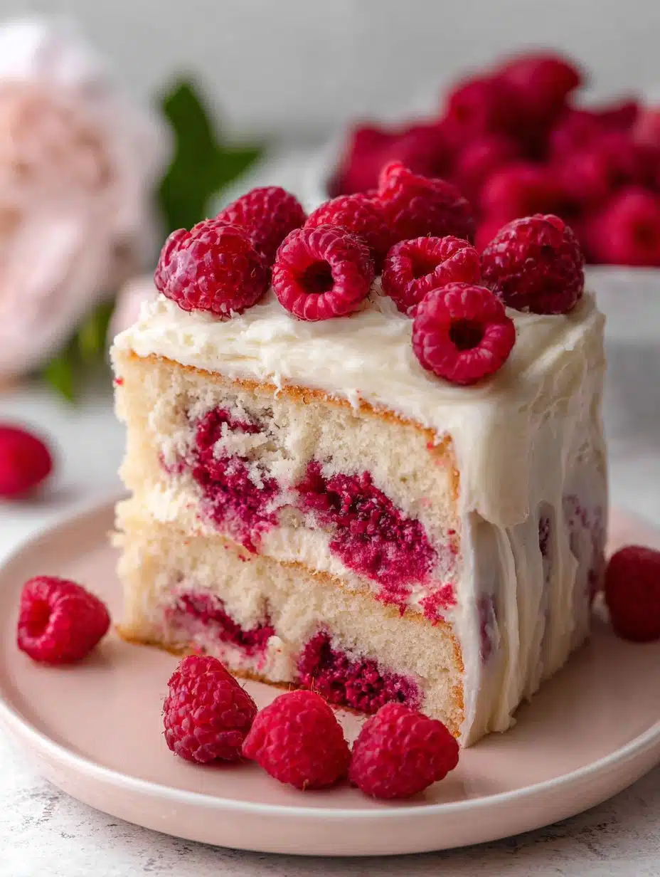 White Chocolate Raspberry Cake