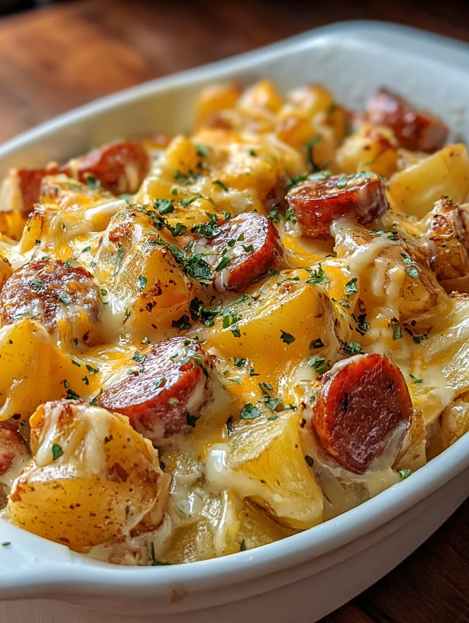 Cheesy Ranch Potatoes and Smoked Sausage