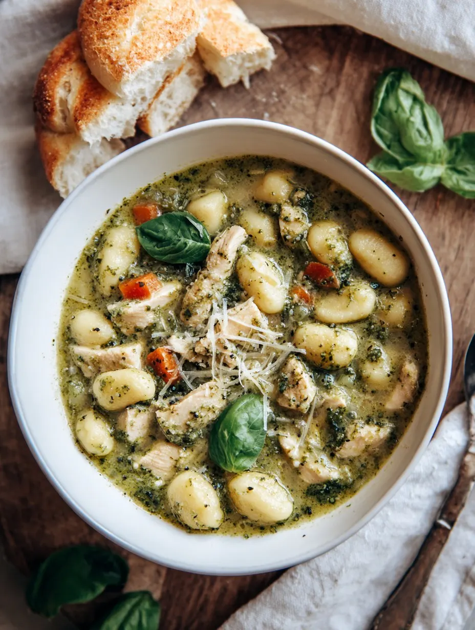 Chicken Pesto Gnocchi Soup