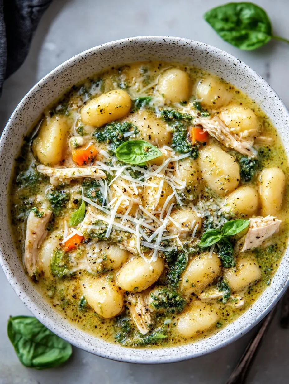 Chicken Pesto Gnocchi Soup