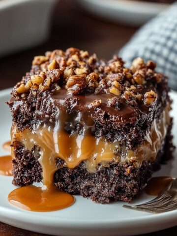 Chocolate Caramel Dump Cake Recipe - Easy & Delicious Treat