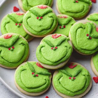 christmas grinch sugar cookies