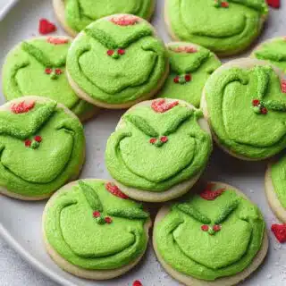 christmas grinch sugar cookies