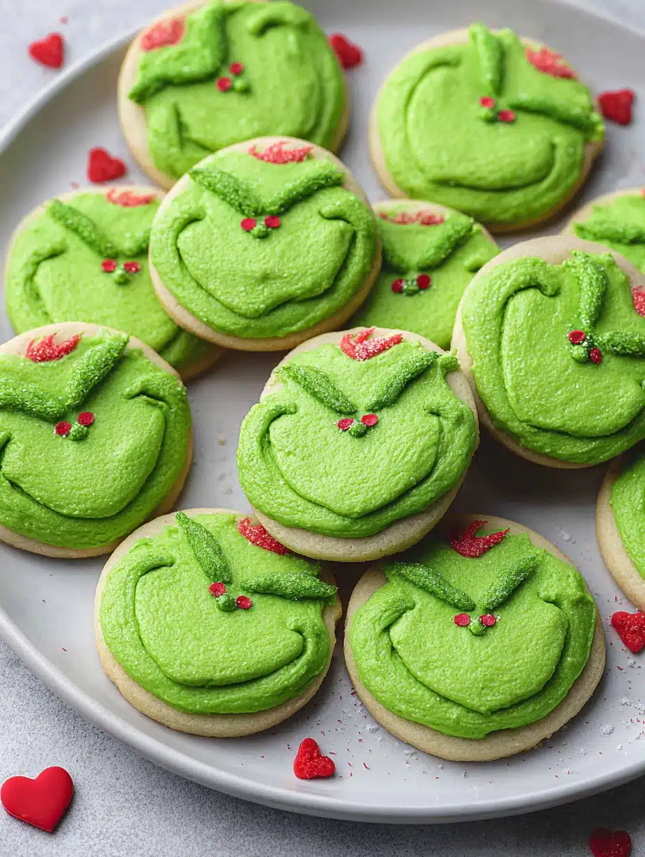 Christmas Grinch Sugar Cookies