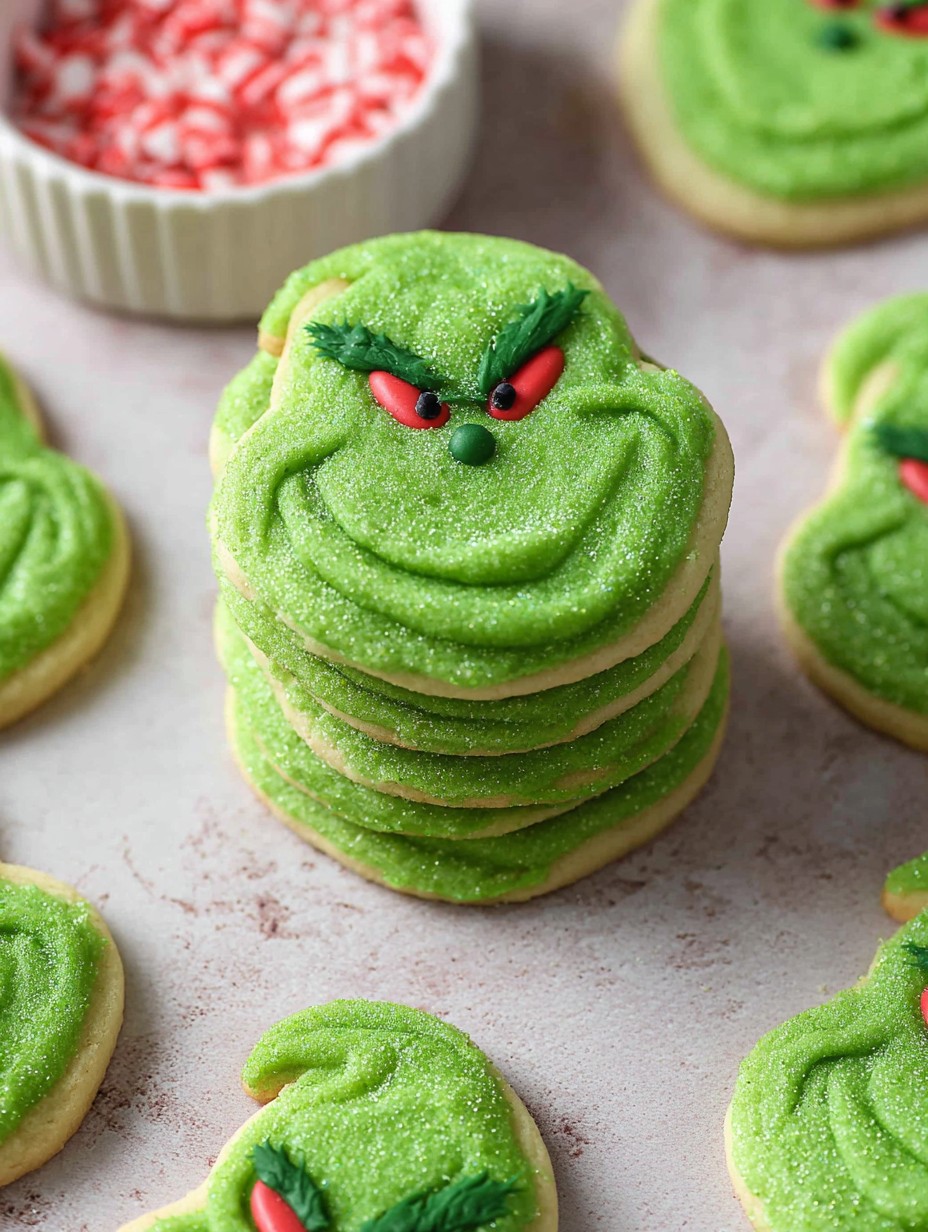 Christmas Grinch Sugar Cookies