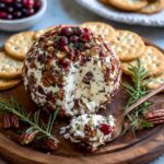 cranberry pecan goat cheese ball new years eve appetizer