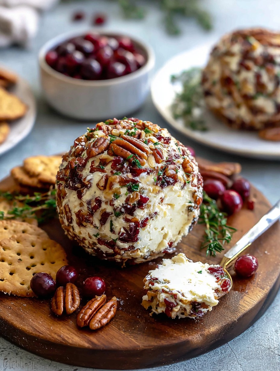 Cranberry Pecan Goat Cheese Ball New Years Eve Appetizer