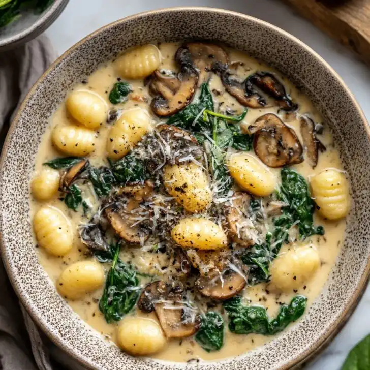 Creamy Spinach and Mushroom Gnocchi Soup for Cozy Nights