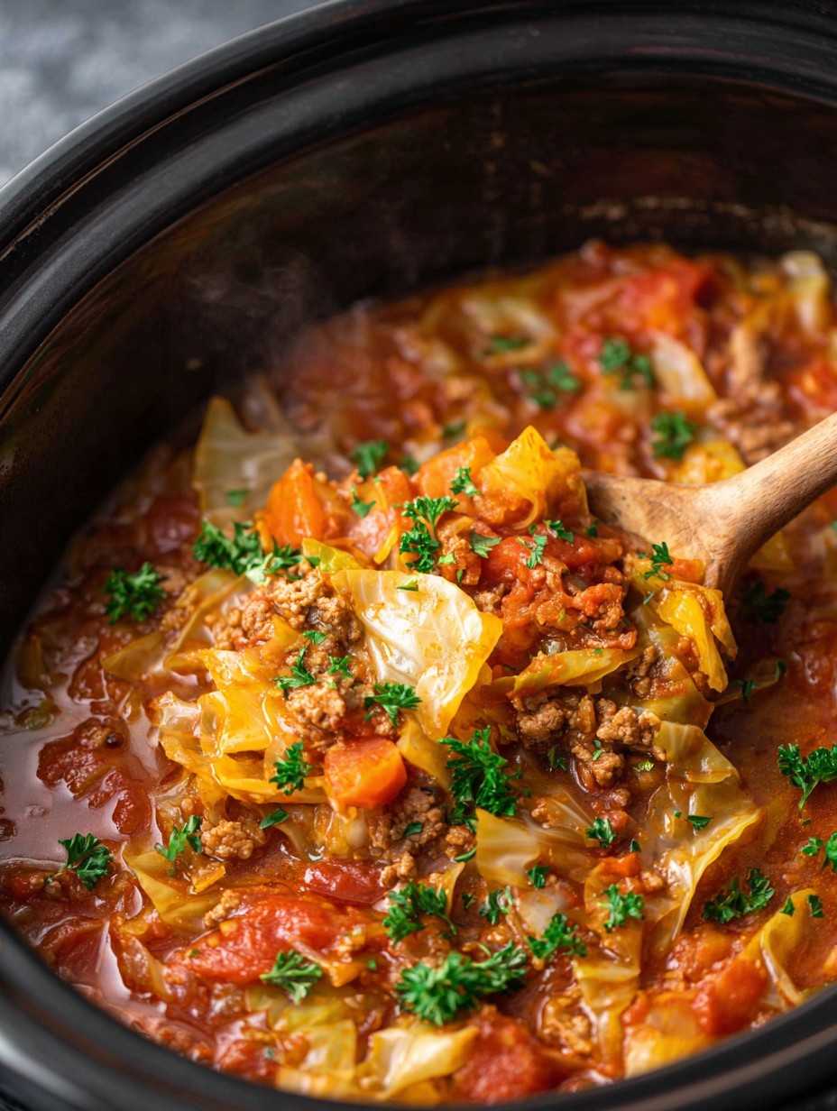 Crockpot Cabbage Roll Soup