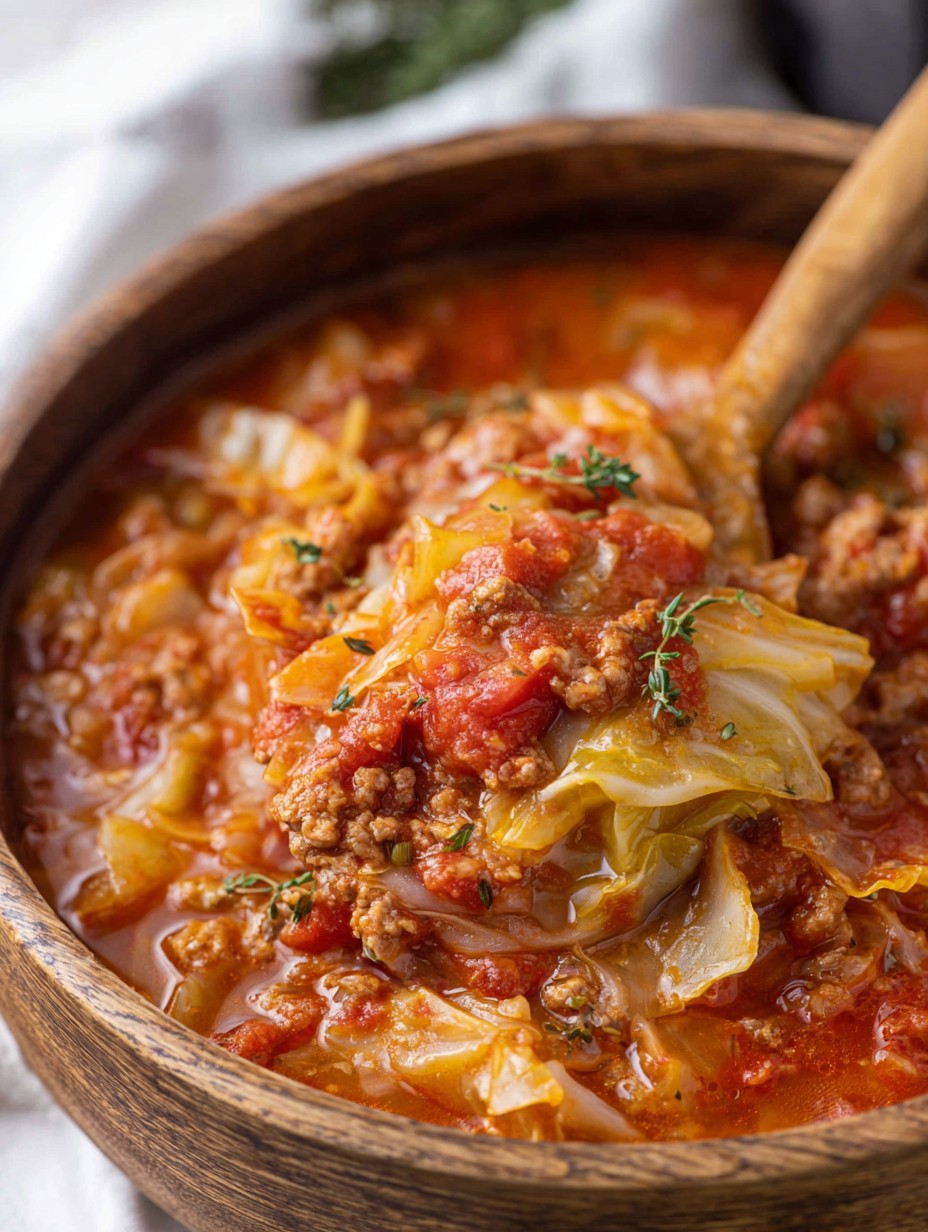 Crockpot Cabbage Roll Soup