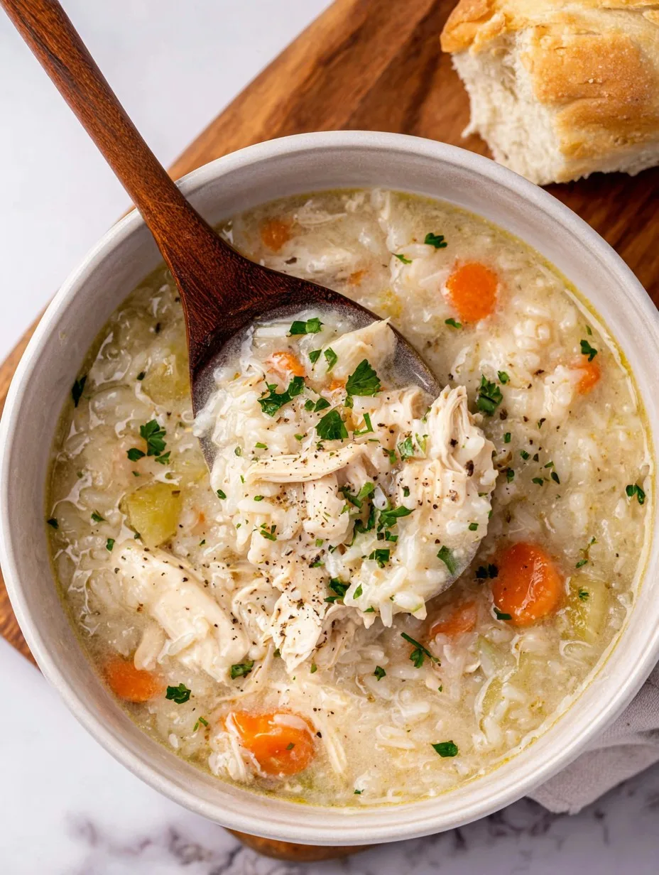 Crockpot Chicken & Rice Soup