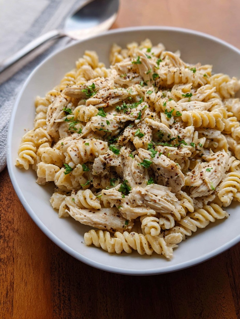 Crockpot Garlic Parmesan Chicken Pasta Recipe