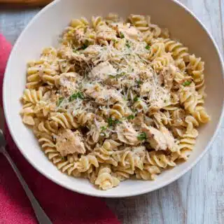 crockpot garlic parmesan%C%Achicken%C%Apasta