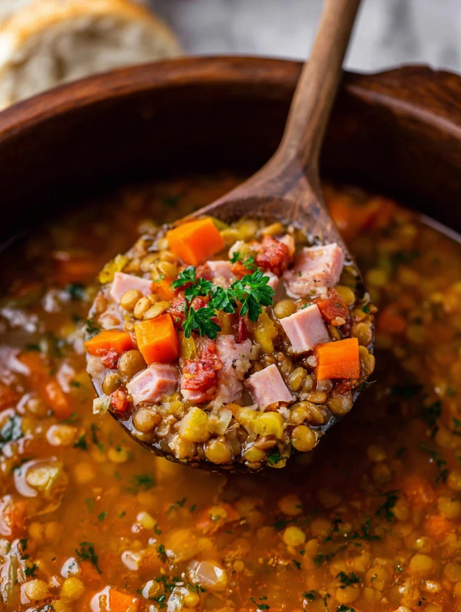 Crockpot Ham & Lentil Soup