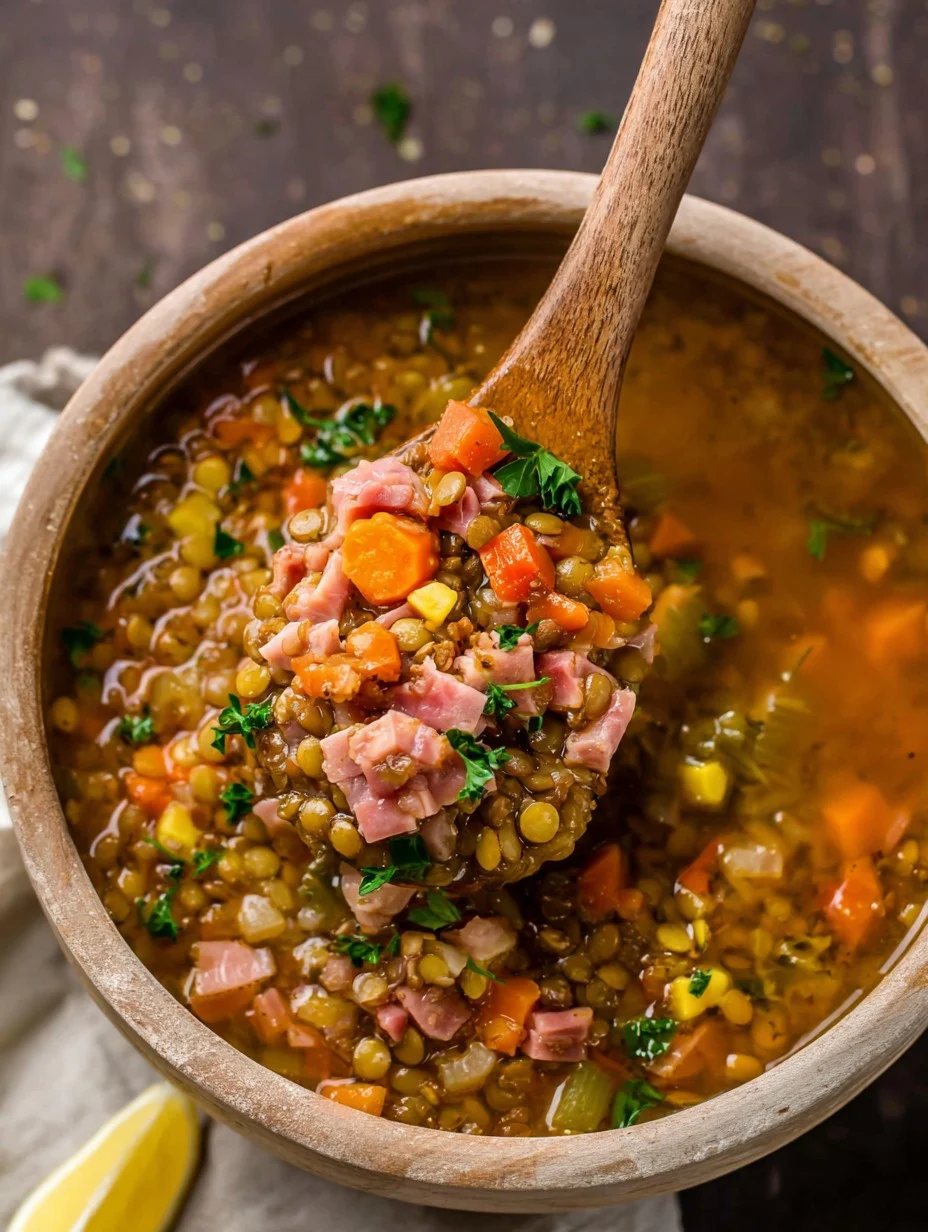 Crockpot Ham & Lentil Soup