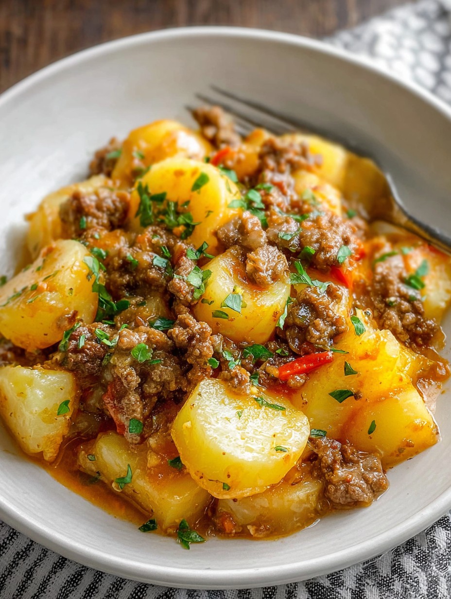 Crockpot Hamburger Potato Casserole