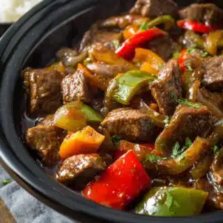 crockpot pepper steak recipe