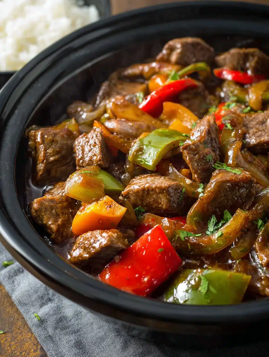 Crockpot Pepper Steak Recipe