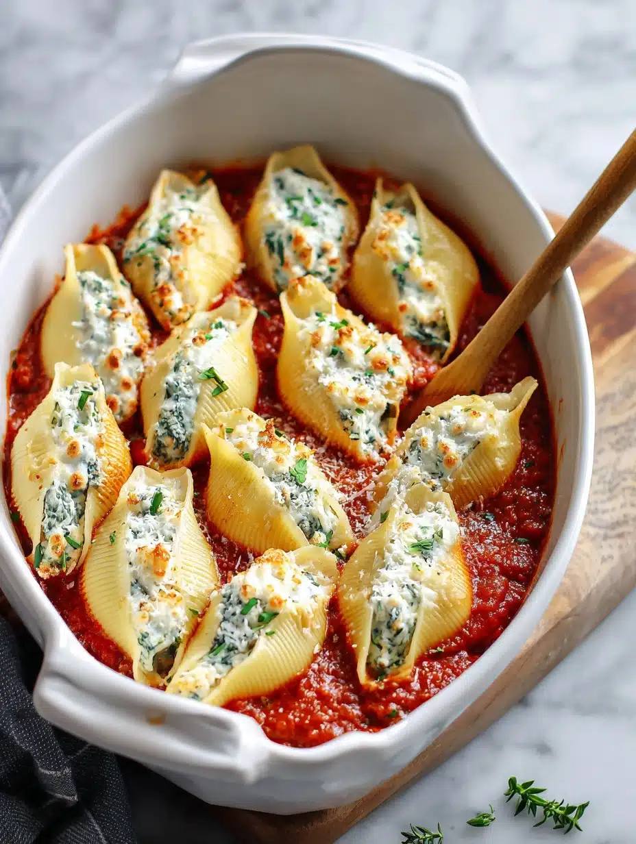 Easy Christmas Stuffed Shells Recipe