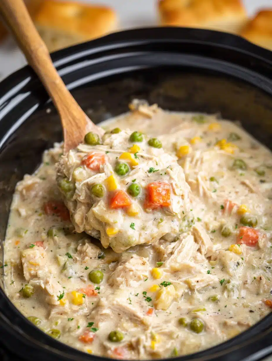Easy Crock Pot Chicken Pot Pie