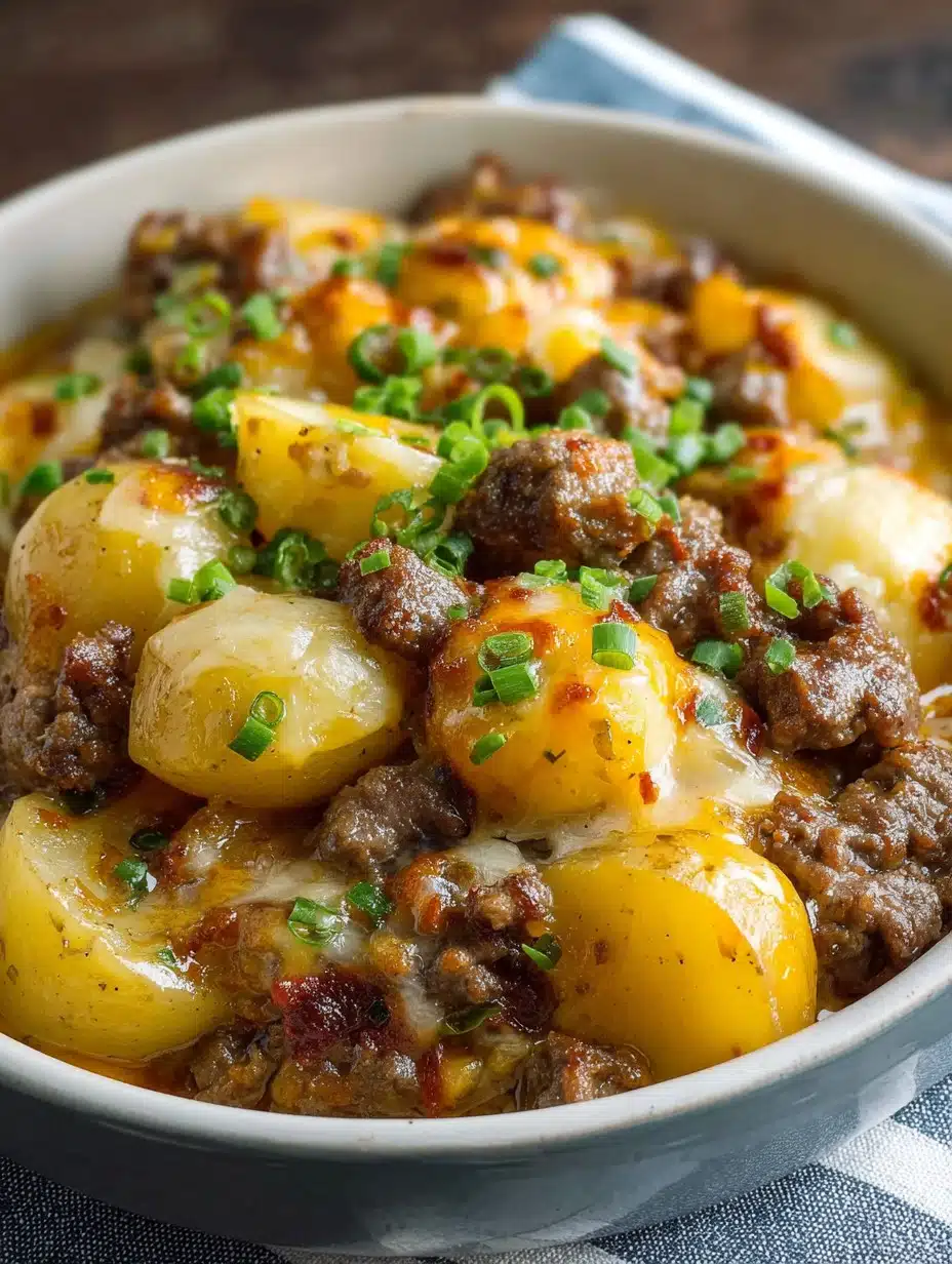 Easy Crockpot Hamburger Potato Casserole