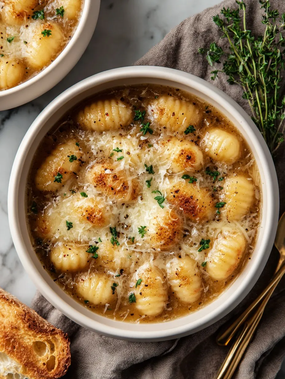 French Onion Gnocchi Soup