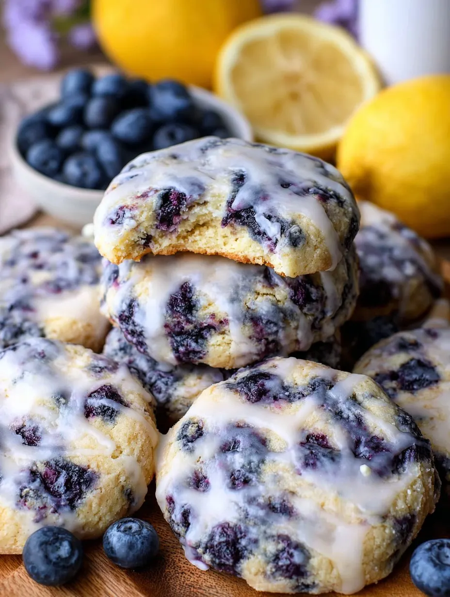Lemon Blueberry Cheesecake Cookies