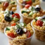 pasta salad cups recipe for your next graduation party