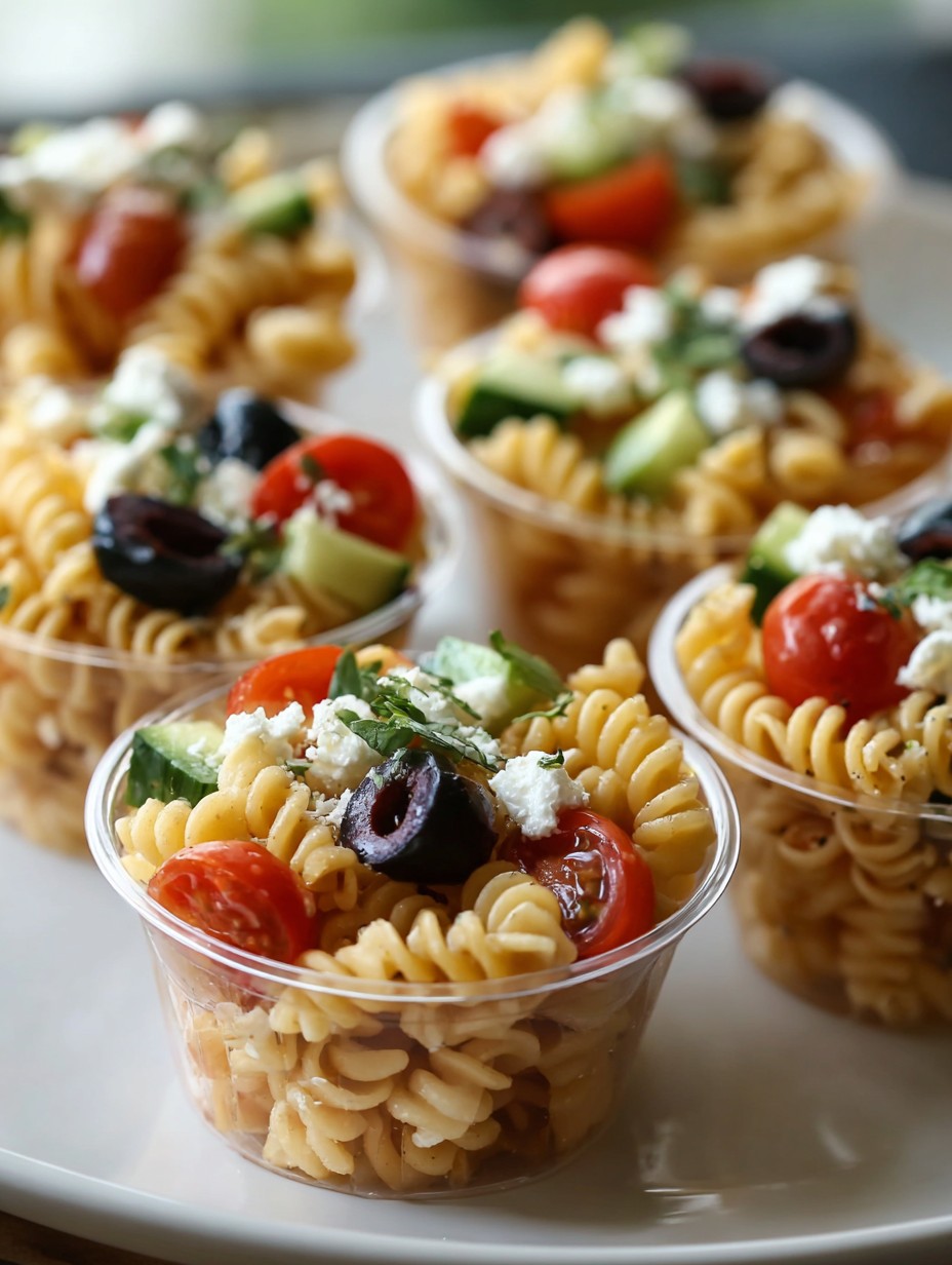 Pasta Salad Cups Recipe For your next graduation party