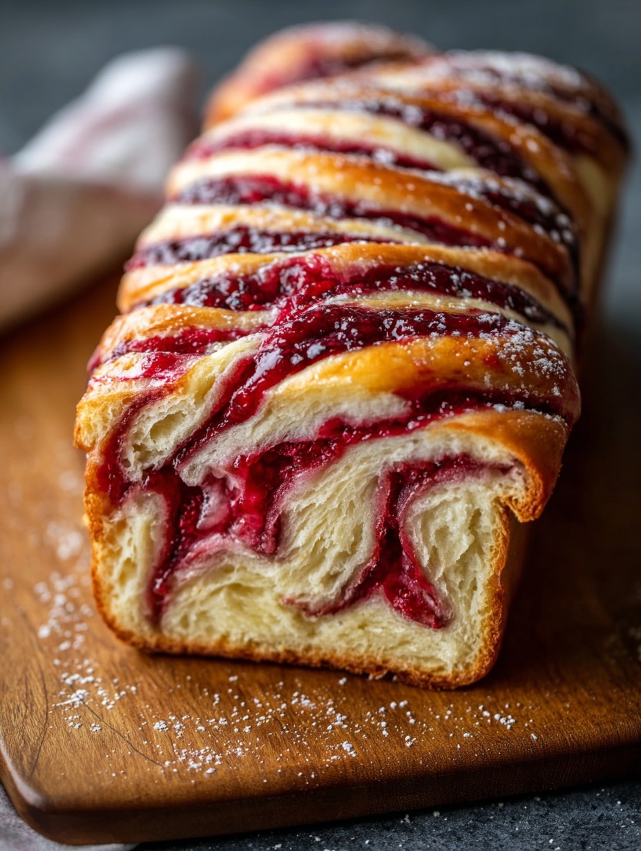 Raspberry Swirl Brioche Loaf Recipe