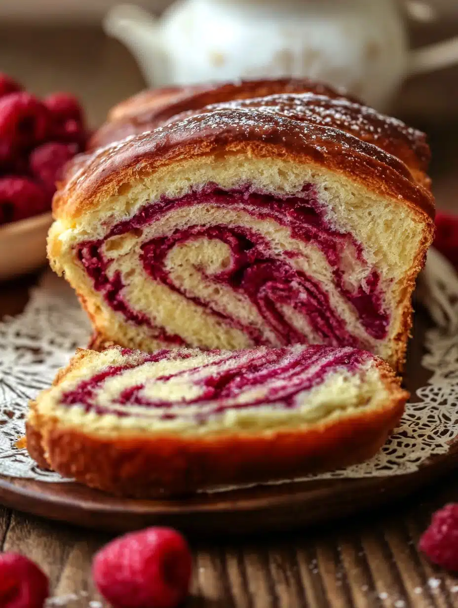 Raspberry Swirl Brioche Loaf Recipe