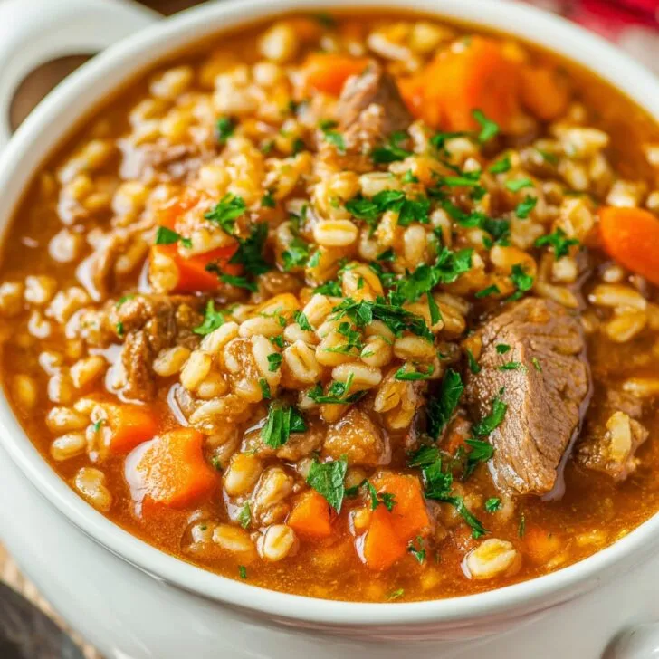 Slow Cooker Beef & Barley Soup — Cozy Homemade Favorite
