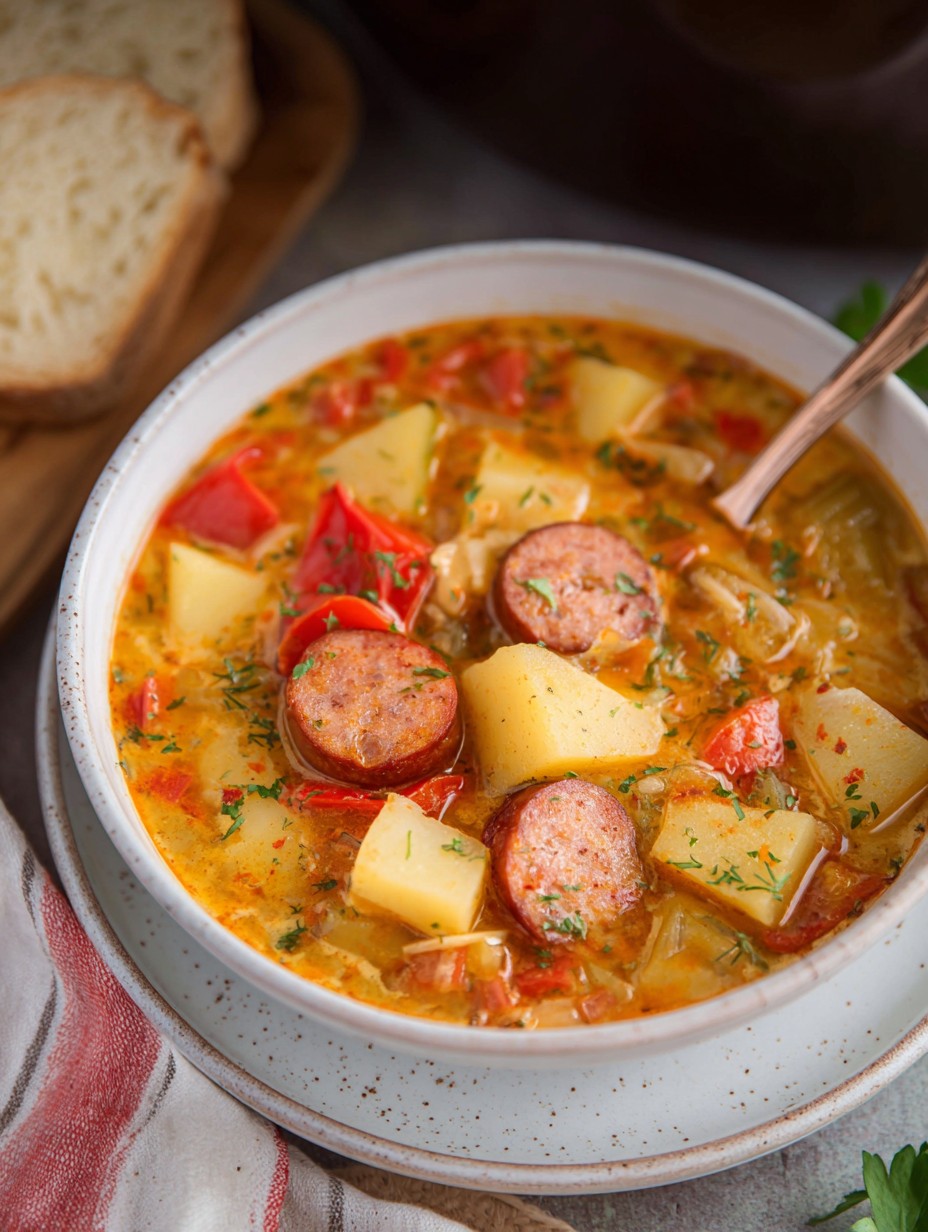 Slow Cooker Cajun Sausage & Potato Soup