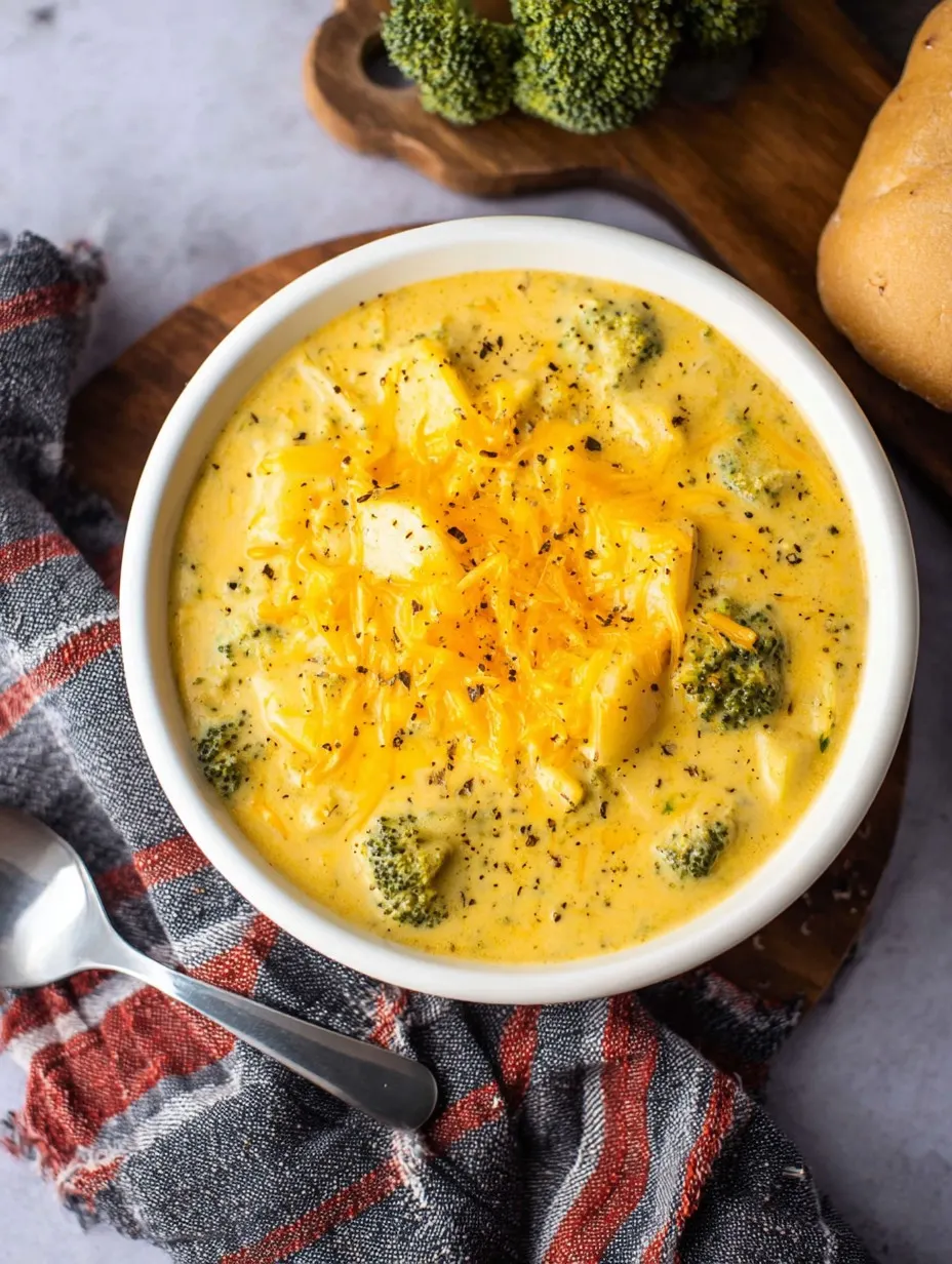 Slow Cooker Cheesy Broccoli & Potato Soup