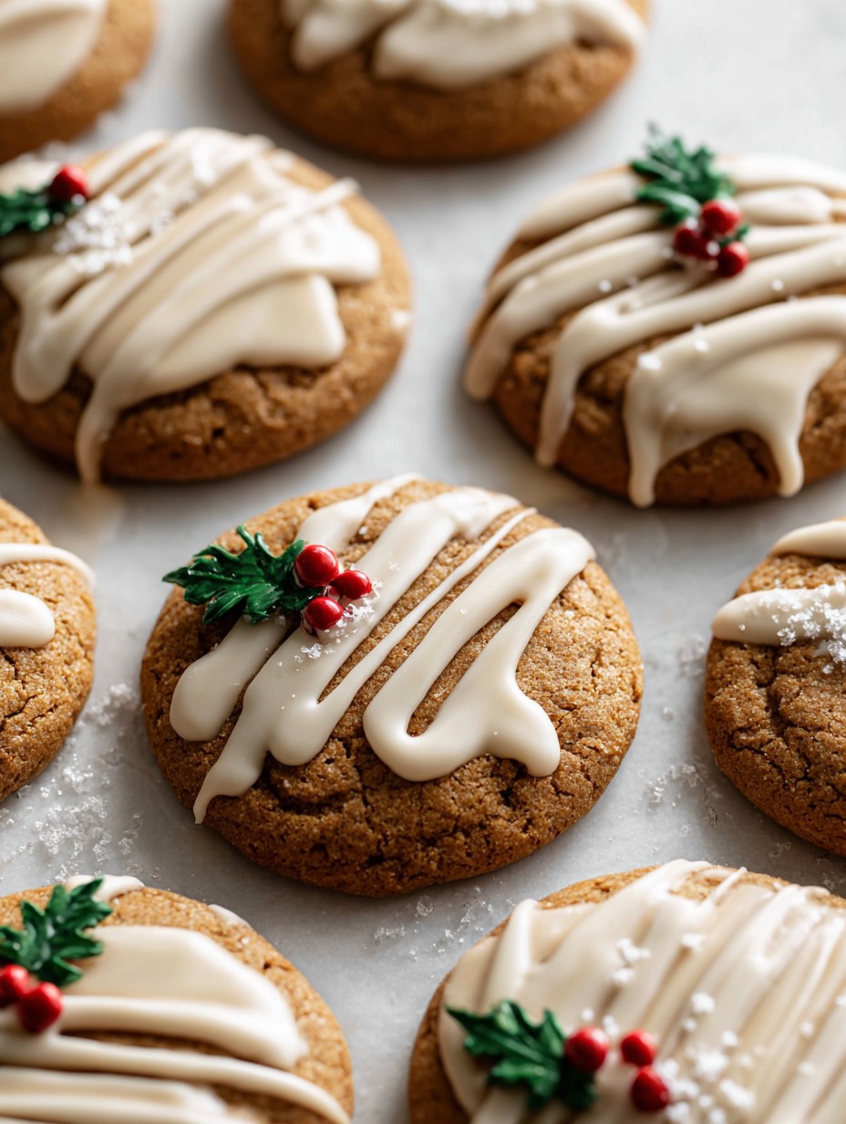 Soft Gingerbread Cookies with Maple Glaze