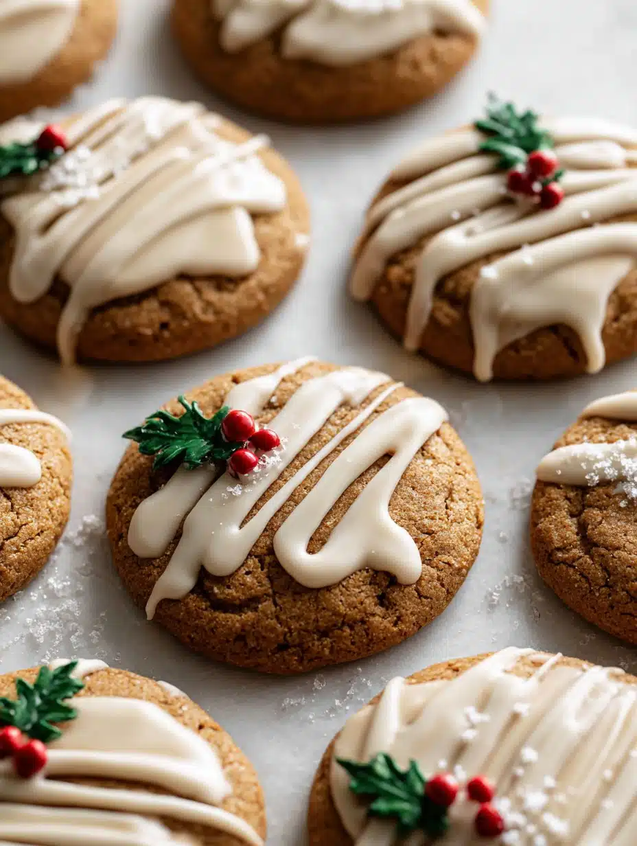 Soft Gingerbread Cookies with Maple Glaze