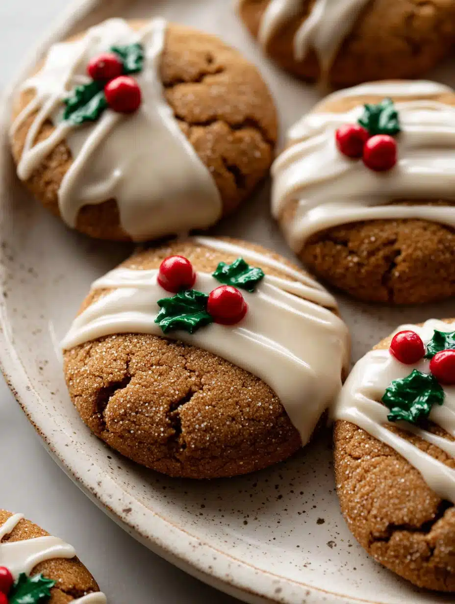 Soft Gingerbread Cookies with Maple Glaze