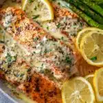 Baked Salmon with Lemon Butter Cream Sauce for Home Cooks