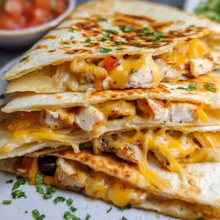 Cheesy Chicken Quesadilla Recipe: Gooey, Crispy Comfort