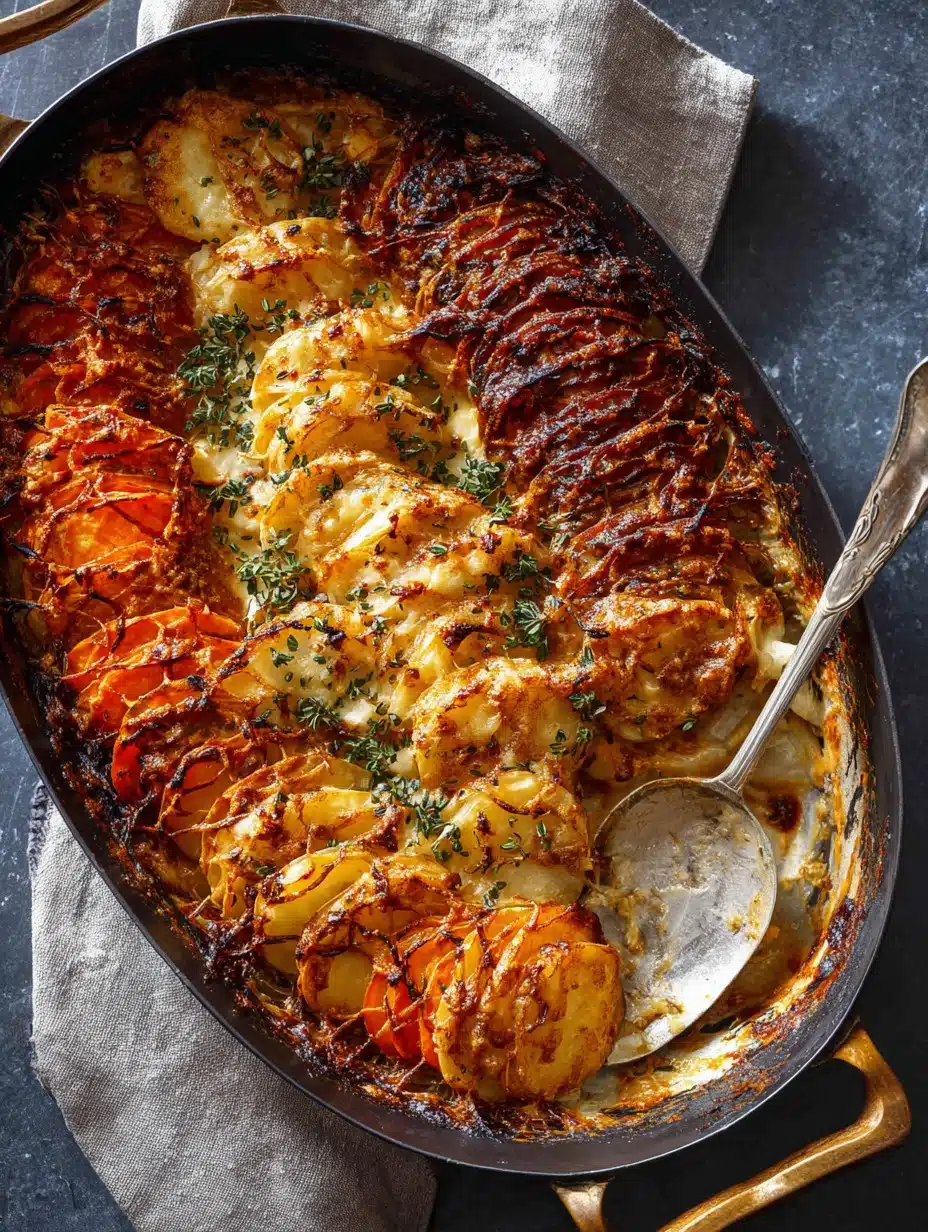 Cheesy Root Vegetable Gratin