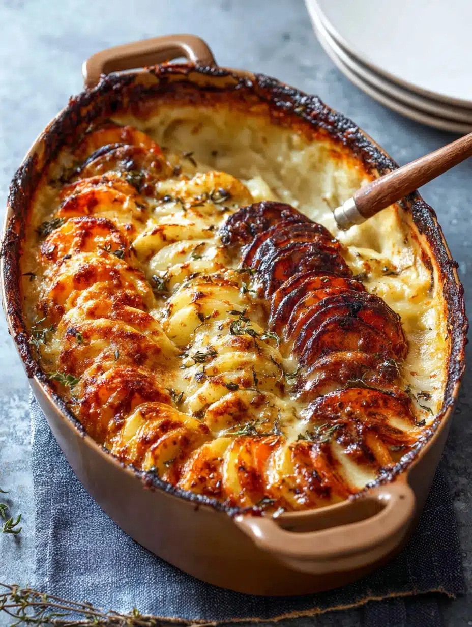 Cheesy Root Vegetable Gratin