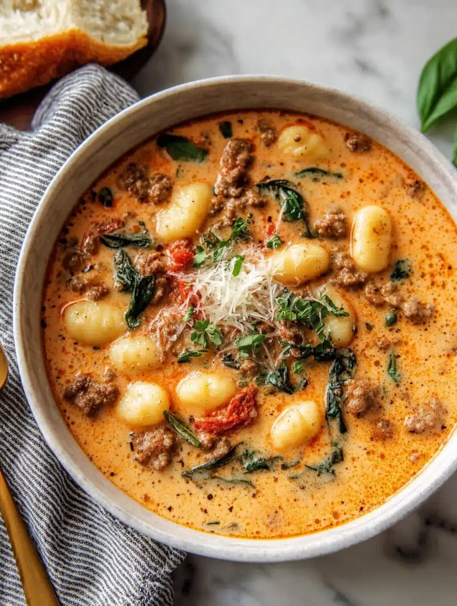 Creamy Italian Sausage Gnocchi Soup
