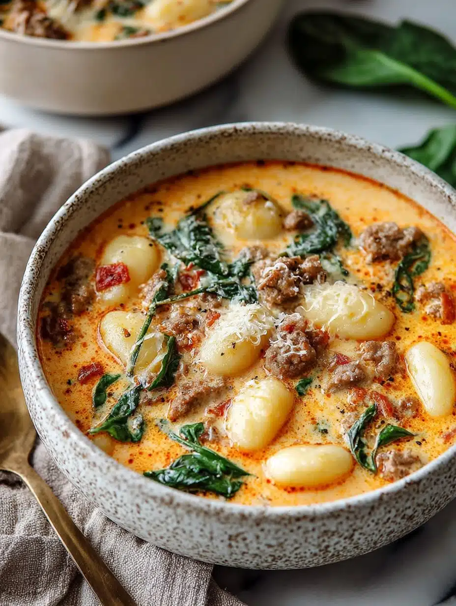 Creamy Italian Sausage Gnocchi Soup