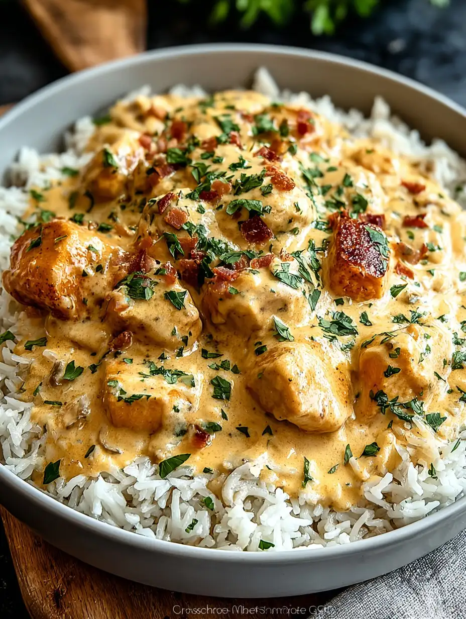 Creamy Smothered Chicken and Rice