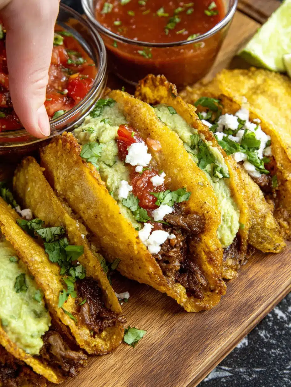 Crispy Baked Beef Tacos