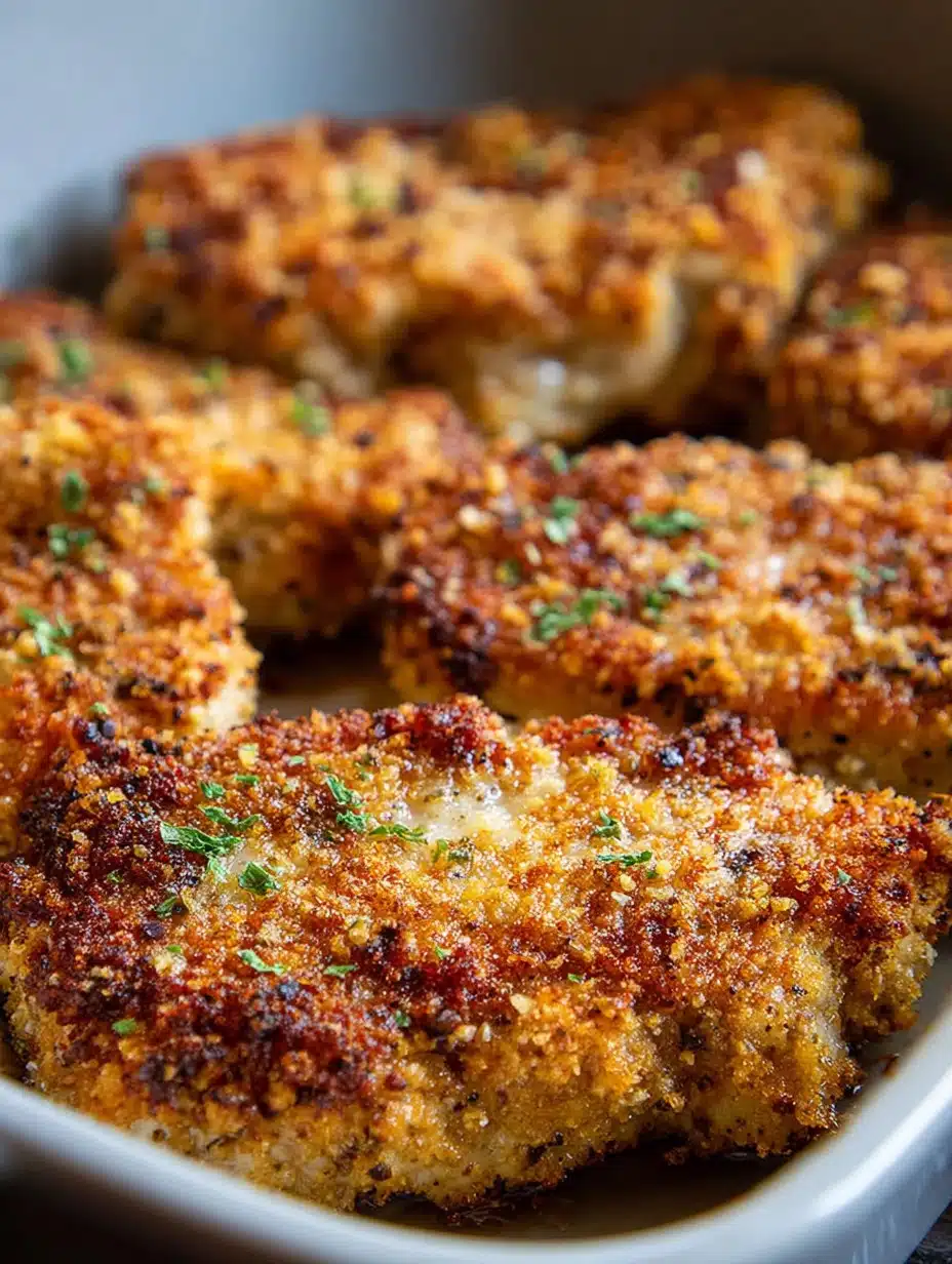 Crispy Bread and Crumbs Pork Chops in Oven Recipe